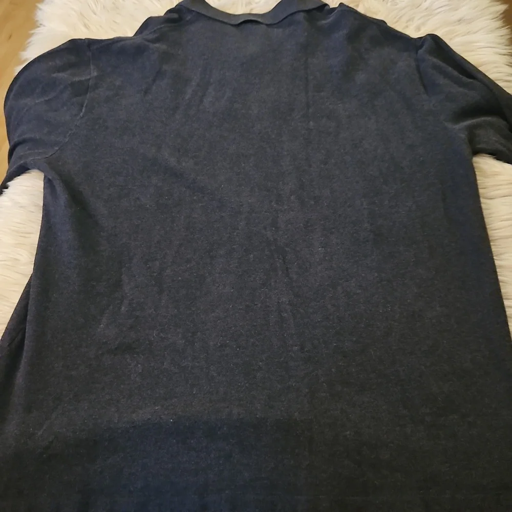 Y2K Polo by Ralph Lauren Long Sleeve Top – Dark Gray – Men’s XL